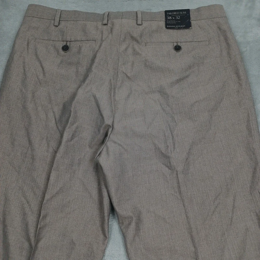 Banana Republic Pants Mens 38x32‎ Brown Slim Fit Preppy Chino Pockets NWT